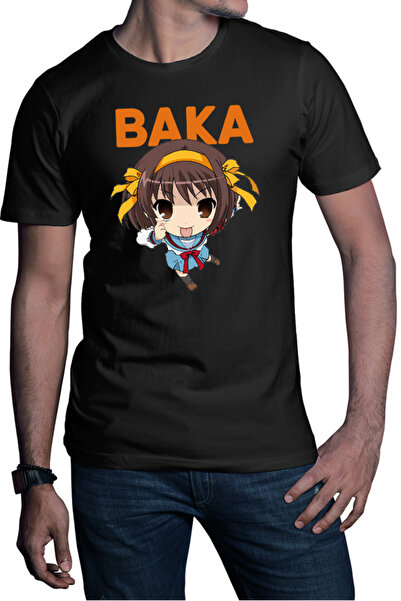 OEM Tricou barbati Haruhi Suzumiya Baka Emoji Chibi Otaku Anime Japan