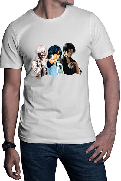 OEM Tricou barbati Hikaru no Go Attack on Titan Levi Tokyo Ghoul Kaneki Akira Coffee