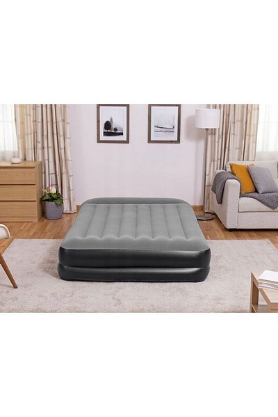 BESTWAY Materac Air Bed Komfort 203 x 152 x 46 cm z wbudowanym kompresorem #67403