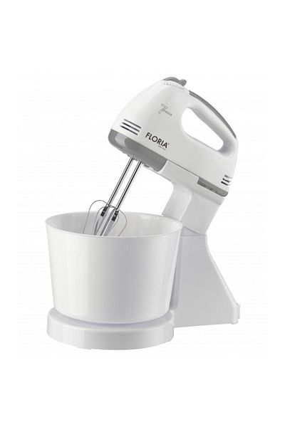 Floria Mixer vertical cu bol din plastic, 7 viteze, putere 150W, capacitate 2L, alb / ZLN 7577