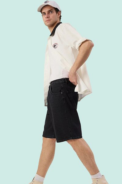PayBuy Men's Baggy Fit Denim Shorts Cotton Must-Have for Casual Combinations Weekend Summer Months