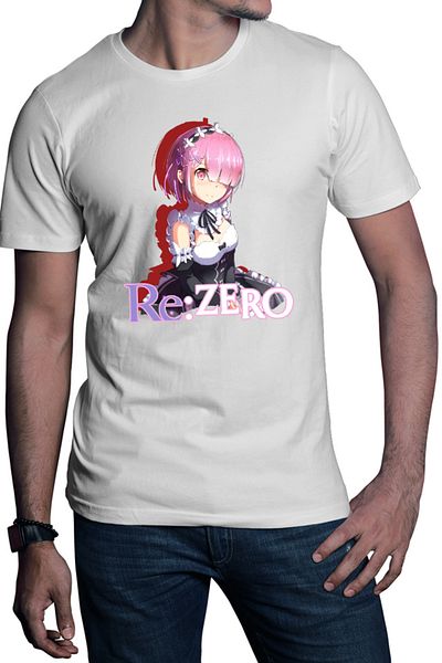 OEM Men's T-shirt Re Zero RAM Maiden Strongest Sister Demon Otaku Japan