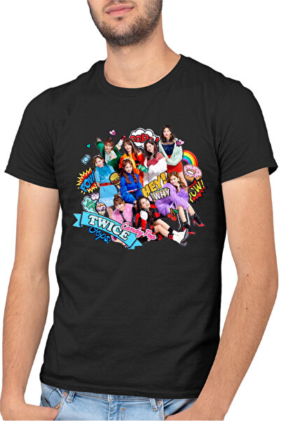 OEM Men's T-shirt Twice Cartoon WOW Concept Jeongyeon Japan