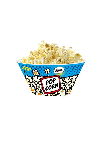 Herevin 750ml Blue Popcorn Printed Snack Bowl – Polypropylene (PP) Durable & Lightweight Bowl