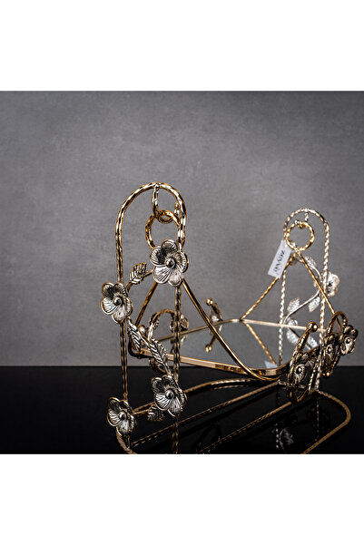 Hinora Zamak Pattern Mirrored Swing Stylish Presentation Stand 34X24X19Cm