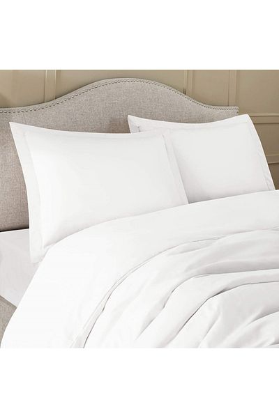 Five Store Set 2 huse perna din bumbac ranforce 100%, densitate 120 g/mp, Alb, 40/40cm