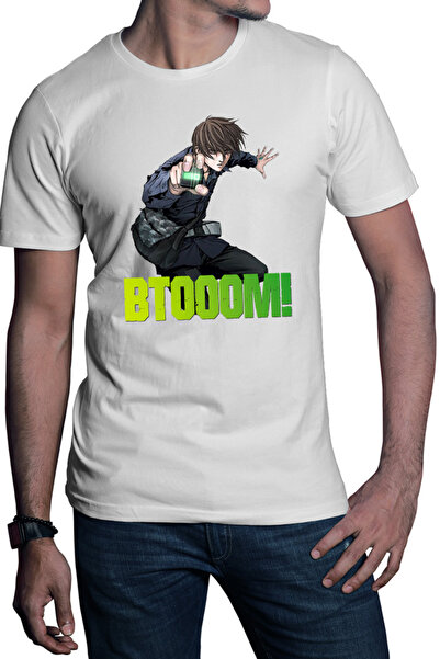 OEM Ανδρικό T-shirt Btooom! Sakamoto Ryouta Φοιτητής Κόλπο Anime Δράση Gore