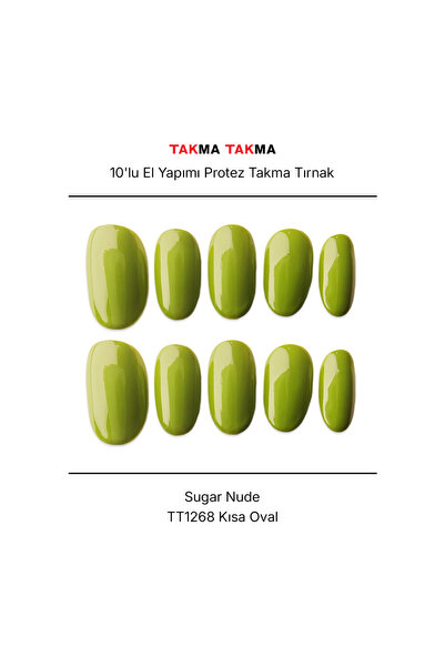 Takma Takma M Beden 10'lu Yeşil Kısa Oval TT1268 Tekrar Kullanılabilir Protez...