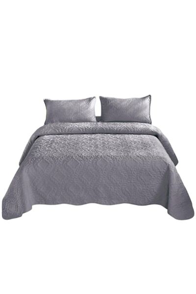 OEM Cuvertură pentru pat dublu și 2 fețe de pernă, model Grofat, Uni, 3 piese, pentru 2 persoane, 230x250cm, La