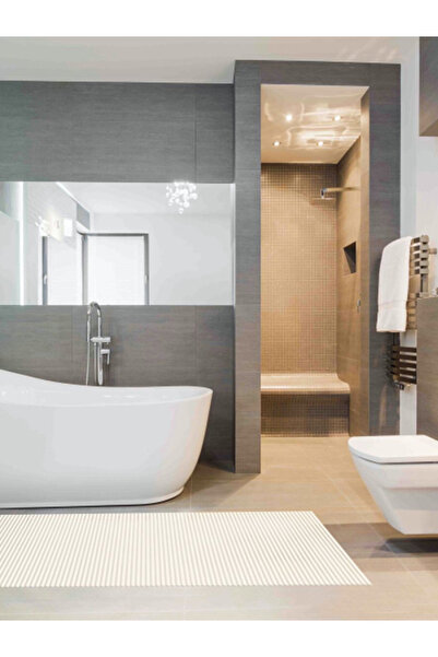 REVE سجادة حمام مستطيلة الشكل مضادة للانزلاق 180 × 65 سم