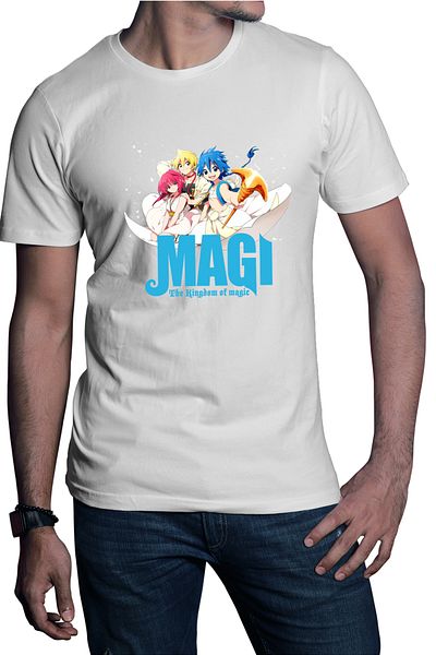 OEM Tricou barbati Magi The Labyrinth of Magic Protagonists Group Flying Carpet