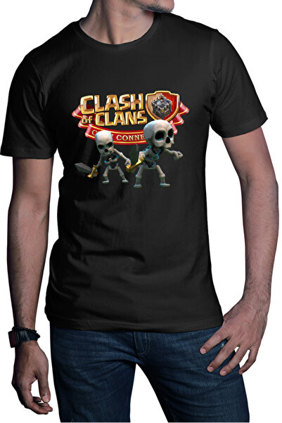 OEM Tricou barbati Clash of Clans Σκελετοί Ομάδα Τανκ Ξιφομάχοι Λογότυπο