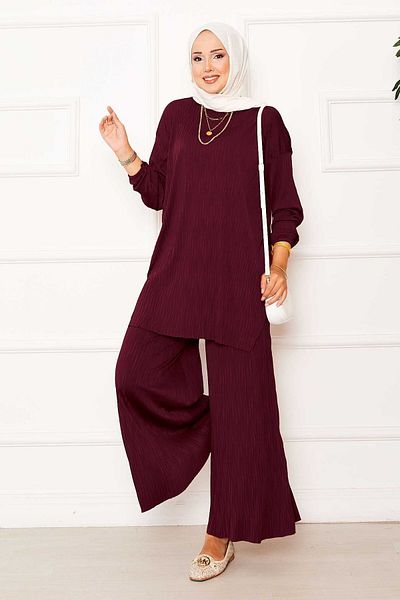 EBRUTESETTÜR Kraş Pattern Sandy Double Set
