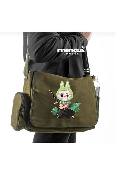 Minga London Khaki Labubu Demon Slayer Messenger Bag - Minga London