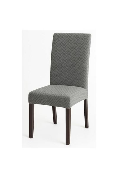 OEM Husă elastică pentru scaun, universală, ideală pentru living, dormitor, bucătărie, birou, gri