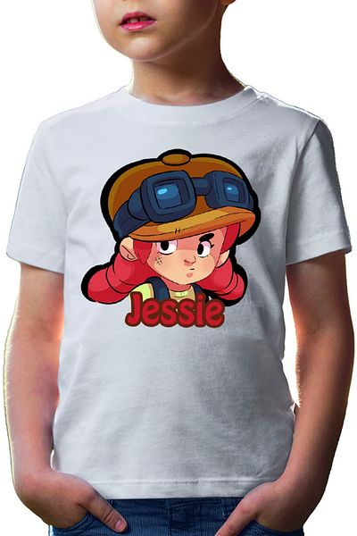 OEM Brawl Stars Jessie Automatic Ponytails Supercell Kids T-shirt
