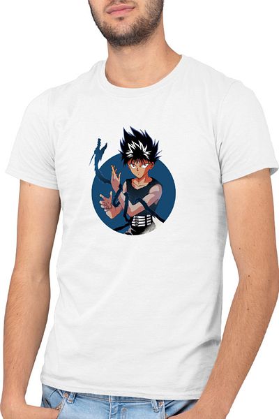 OEM Men's T-shirt Yu Yu Hakusho Hiei Third Eye Last Ability Dragon