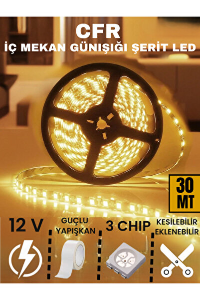 CFR LED AYDINLATMA 3 Çipli Iç Mekan Şerit Led Tüm Mekanlar-(trafosuz) 5,10,20...