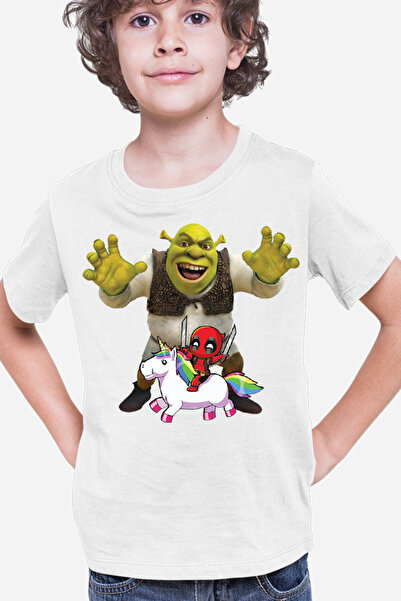 OEM Tricou copii Shrek Deadpool Scary Unicorn