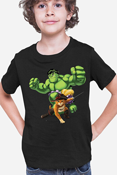 OEM Tricou copii Shrek Puss In The Boots Hulk Marvel DC Cat