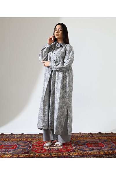 Fi'l Arz Fashion Comfortable Fit Long Viscose Linen Suit