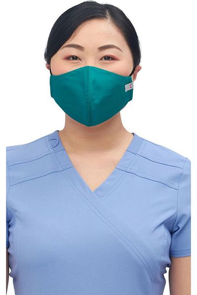 Cherokee UNIFORMS Set of 5 Reusable Antimicrobial Protective Masks - Hunter Green | Cherokee Mask Size: S/M
