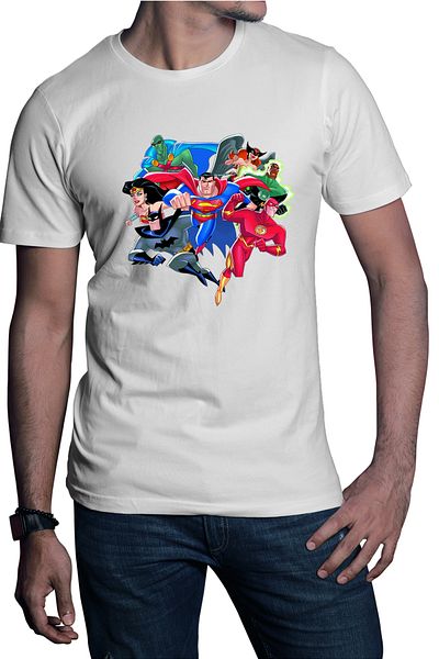 OEM Men's T-shirt The Flash Batman Justice League Superhero
