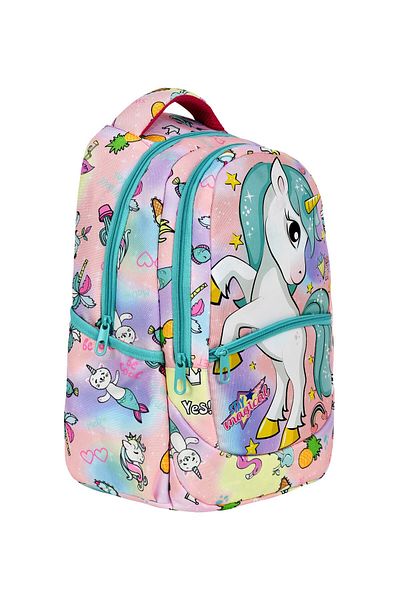 Çanta Trend Geantă de școală cu model unicorn pentru școala primară din 3 piese, prânz pentru fete și suport pentru stilou