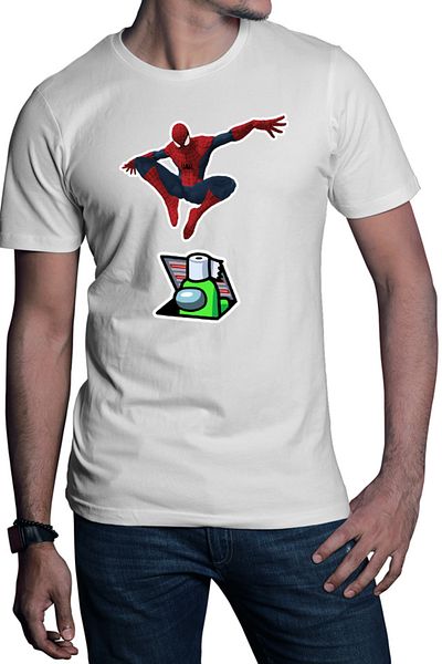 OEM Men's T-shirt Spiderman Us Suspicious Vent Paper Jump Surprise