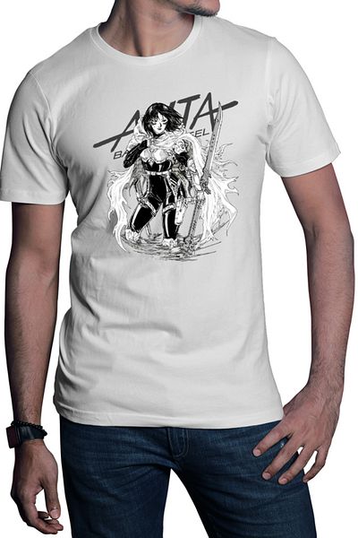 OEM Men's T-shirt Battle Angel Alita Gally Armor Fight Anime Kage