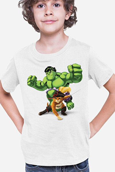 OEM Tricou copii Shrek Puss In The Boots Hulk Marvel DC Cat