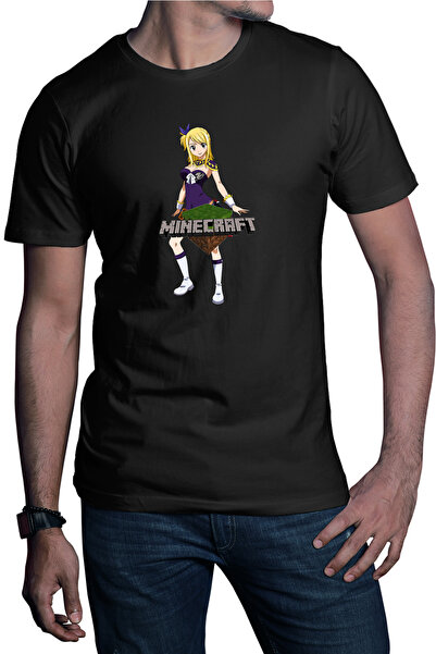 OEM Ανδρικό T-shirt Fairy Tail Lucy Minecraft Fan Anime Manga
