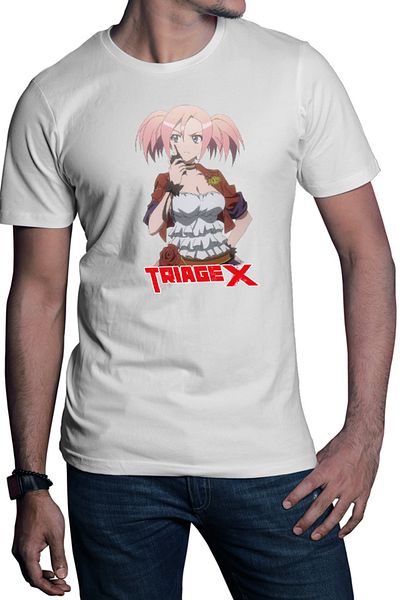 OEM Men's T-shirt Triage X Nishida Oriha Twins Manga Kawaii