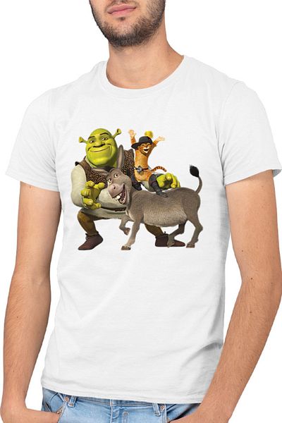 OEM Tricou barbati Shrek Donkey Puss In The Boots Story