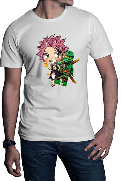 OEM Men's T-shirt Fairy Tail Ninjago Manga Cartoon