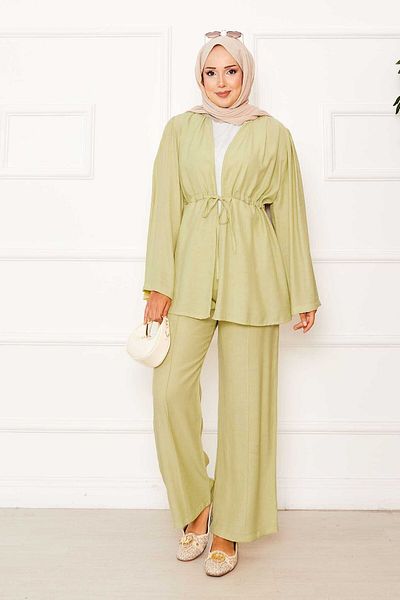 EBRUTESETTÜR Kimono Double Set with Tunnel Belt