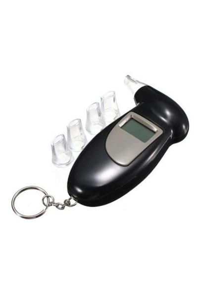 dalimag Alcohol Digital Tester with LCD Display, Black 2025, Digital Breathalyzer, 5 Mouthpieces, Plastic, 1