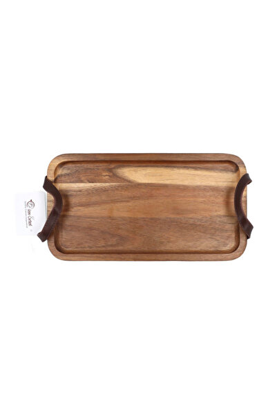 Bien Servi Rectangular Acacia Serving Tray with Handles 32 x 18cm