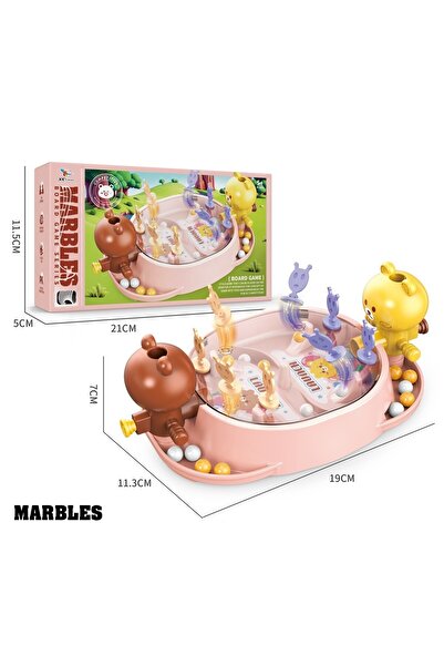 Flippy Interactive Toy, Flippy, Teddy Bear Model, Board Game, 2 Players, 19 x 7 x 11.3 cm, Pink