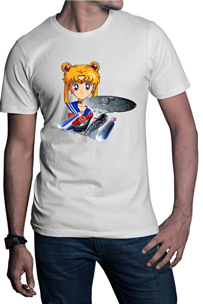 OEM Tricou barbati Star Trek Sailor Moon Enterprise Starship