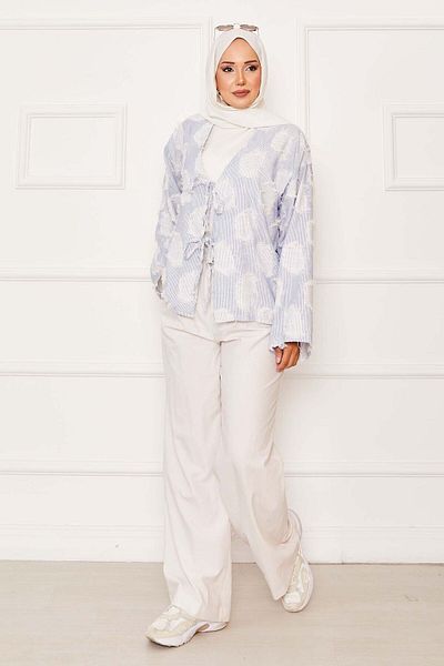 EBRUTESETTÜR Tassel Detail Front Tie Kimono