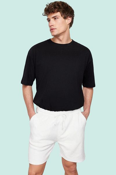 PayBuy Men's Regular Normal Waist Textured Cotton Shorts Comfortable Casual Summer Weekend Durable Material