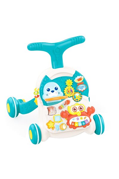 huanger Παιδικό καροτσάκι 3 σε 1 και τραπεζάκι παιχνιδιού Baby Go Bleu