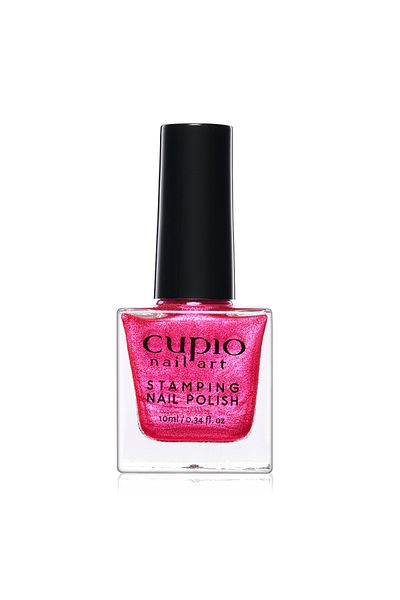 Cupio Ροζ βερνίκι σφραγίσματος Glitter 10ml
