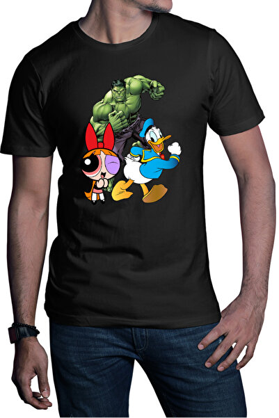 OEM Tricou barbati Hulk Marvel Donald Duck Powerpuff Girls