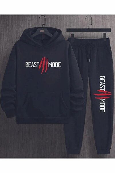 DAXİS Sportwear Company KOPYA - ERKEK BASKILI KAPÜŞONLU EŞOFMAN TAKIMI DAXİS