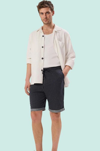 PayBuy Men's Striped Cotton Regular Waist Shorts Comfortable Casual Summer Modern Design Where Style Meets