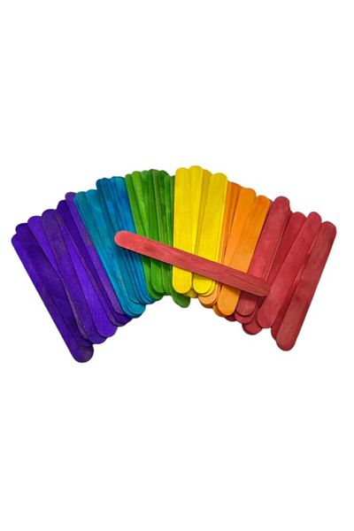 OEM Set 100 color wooden sticks for craft activities