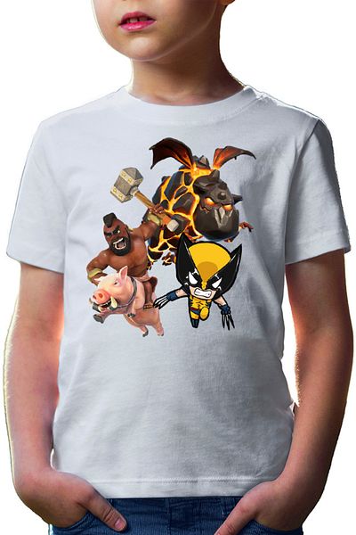 OEM Tricou copii Clash Royale Clash of Clans Volcano Dragon Rare Pig Fly