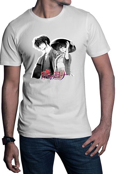 OEM Tricou barbati Yona of the Dawn Couple Manga Yukata Hat Monochrome